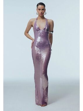 Ilkyaz ozel sold out CORALIE IN TROPICAL VIOLET Evening Gown - Women Dresses